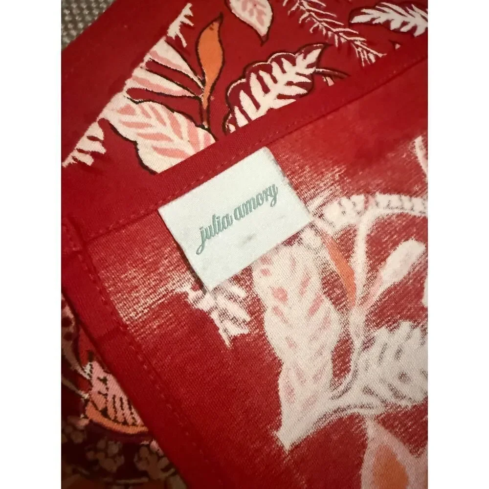 NWOT Julia Amory Rouge Chintz Cotton Placemats Set of 8 – Floral Table Linens